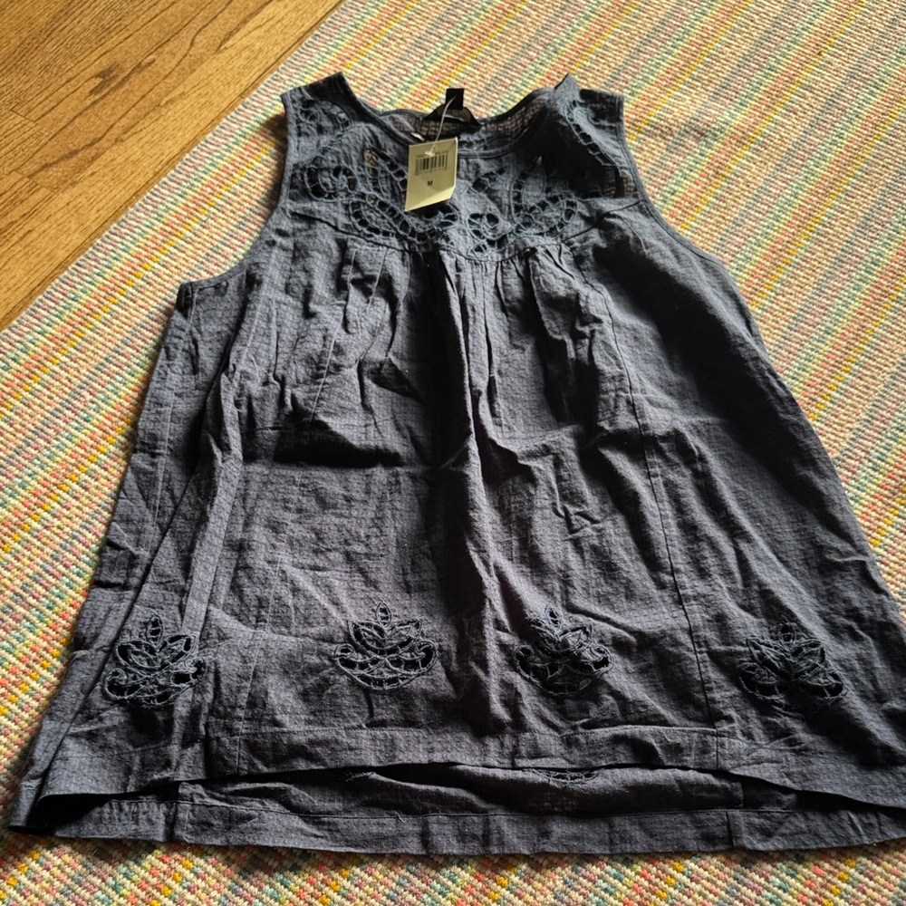 Lucky Brand Navy Sleeveless Tunic